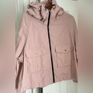 Zara rain jacket in dusty pink coat